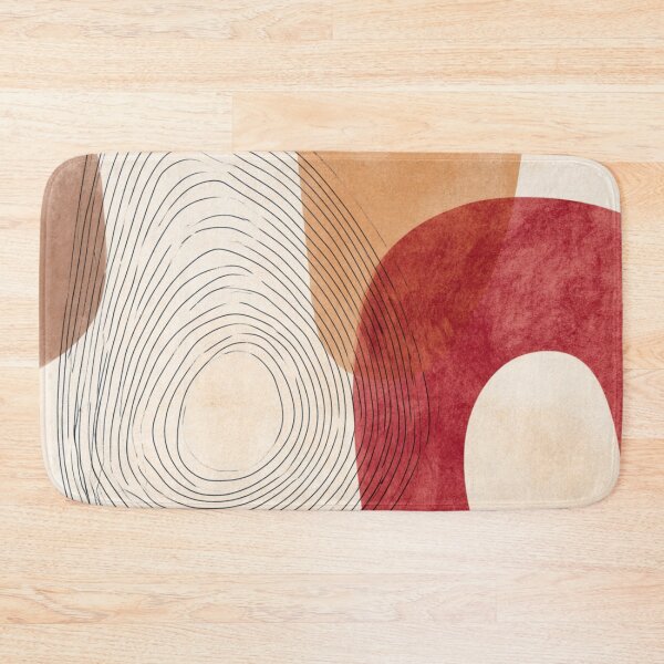 Item preview, Mid-Century Boho Organic Shapes Abstract - Textured Earth Tone Line Art Pattern designed and sold by GrinGalore.
