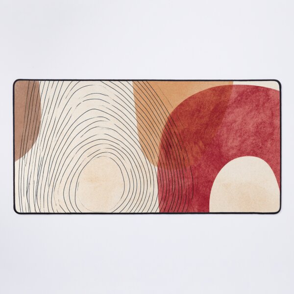 Item preview, Mid-Century Boho Organic Shapes Abstract - Textured Earth Tone Line Art Pattern designed and sold by GrinGalore.