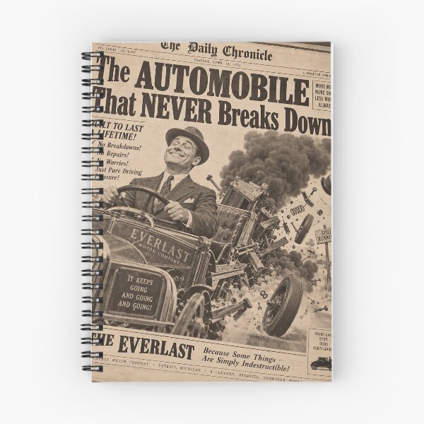 Item preview, The Automobile That Never Breaks Down – Funny 1920s Vintage Car Ad designed and sold by Jandedan.