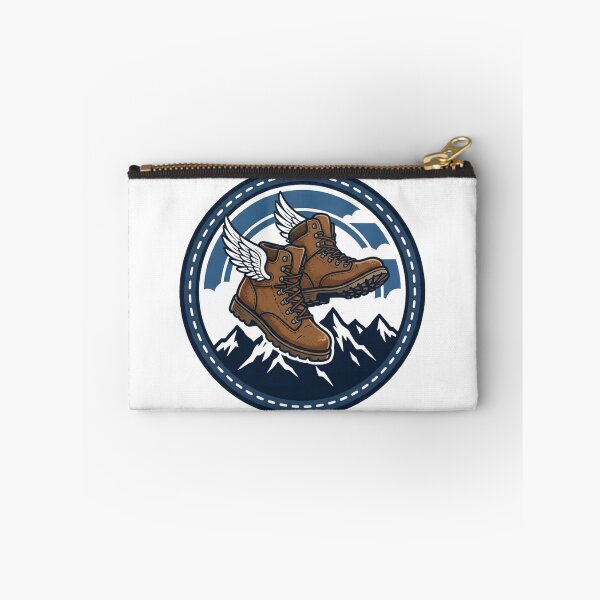 Item preview, Flying Hiking Boots Mountain Wings Badge designed and sold by Sanan Israyilli.