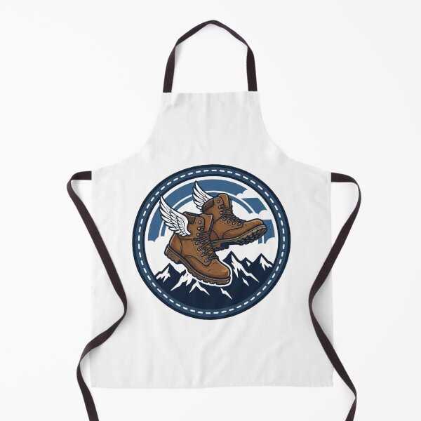 Item preview, Flying Hiking Boots Mountain Wings Badge designed and sold by Sanan Israyilli.