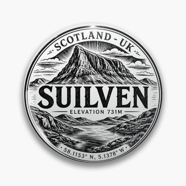 Item preview, Suilven Scotland UK Highland Peak Hiking Mountain designed and sold by jeshands.
