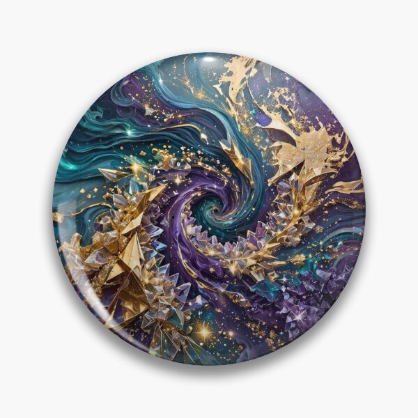 Item preview, GOLDEN NEBULA BLOOM • TEAL VIOLET CRYSTAL FLUID • LUGO SUNSET VISIONS designed and sold by Lugo Sunset Visions.