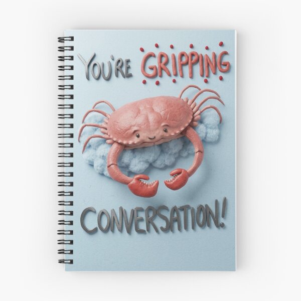 Item preview, You're GRIPPING Conversation! Crab pun illustration designed and sold by Vintage Designs +.