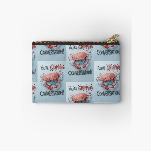 Item preview, You're GRIPPING Conversation! Crab pun illustration designed and sold by Vintage Designs +.