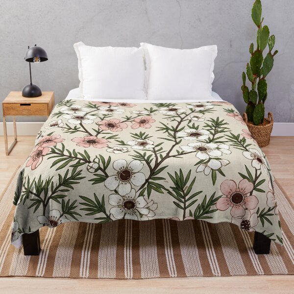 Item preview, Tea Tree Manuka Blossom Vintage Botanical Pattern designed and sold by Studio BC.