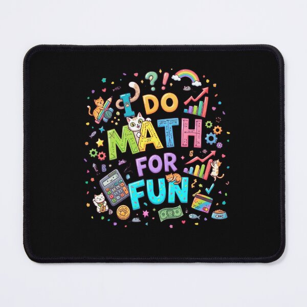Item preview, I Do Math For Fun Funny Cat Teacher Nerd Kawaii Design designed and sold by Retro Whiskers.