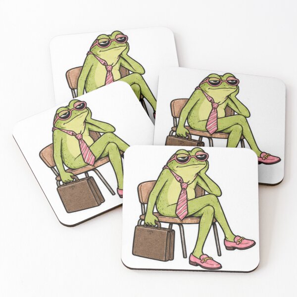 Item preview, Working Frog – Cottagecore Briefcase Sticker designed and sold by HotMessPresss.