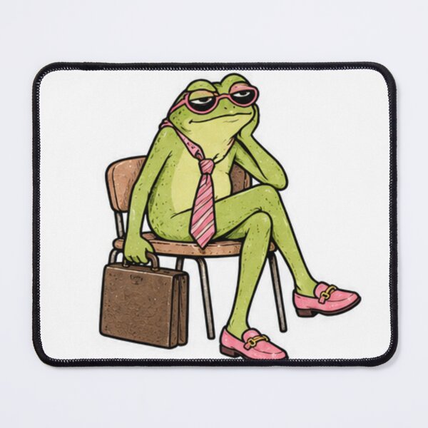 Item preview, Working Frog – Cottagecore Briefcase Sticker designed and sold by HotMessPresss.