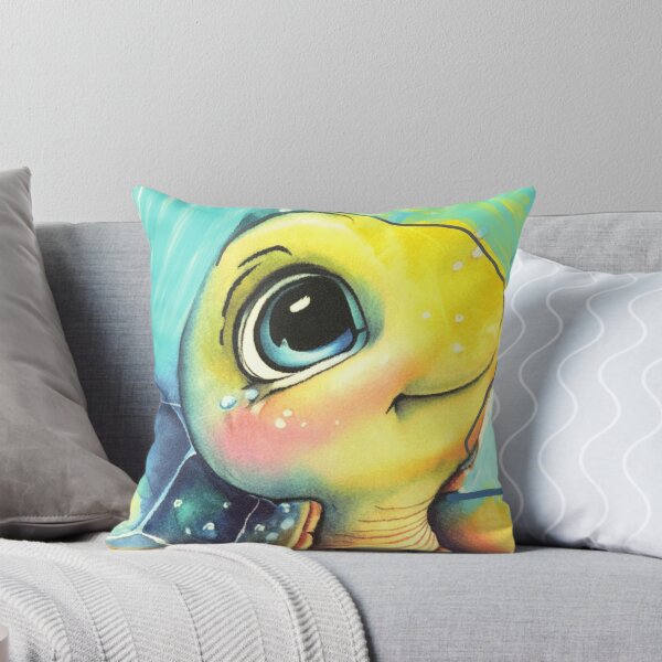 Item preview, Baby turtle with large, expressive blue eyes designed and sold by Fayes4Art.