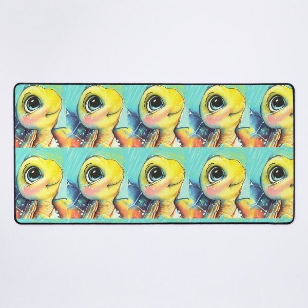 Item preview, Baby turtle with large, expressive blue eyes designed and sold by Fayes4Art.