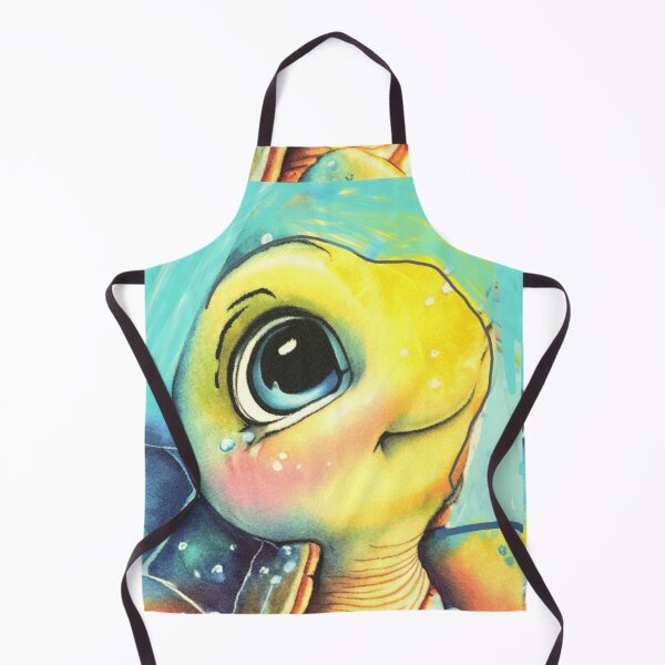 Item preview, Baby turtle with large, expressive blue eyes designed and sold by Fayes4Art.