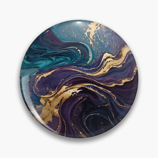 Item preview, MIDNIGHT GOLD TIDE • TEAL VIOLET MARBLE FLOW • LUGO SUNSET VISIONS designed and sold by Lugo Sunset Visions.