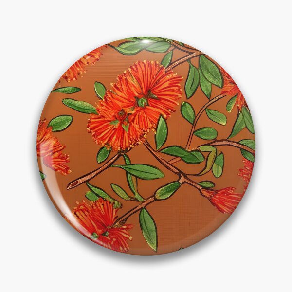 Item preview,  Fiery Orange Red Bottlebrush Terracotta Pattern designed and sold by Studio BC.