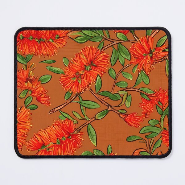 Item preview,  Fiery Orange Red Bottlebrush Terracotta Pattern designed and sold by Studio BC.