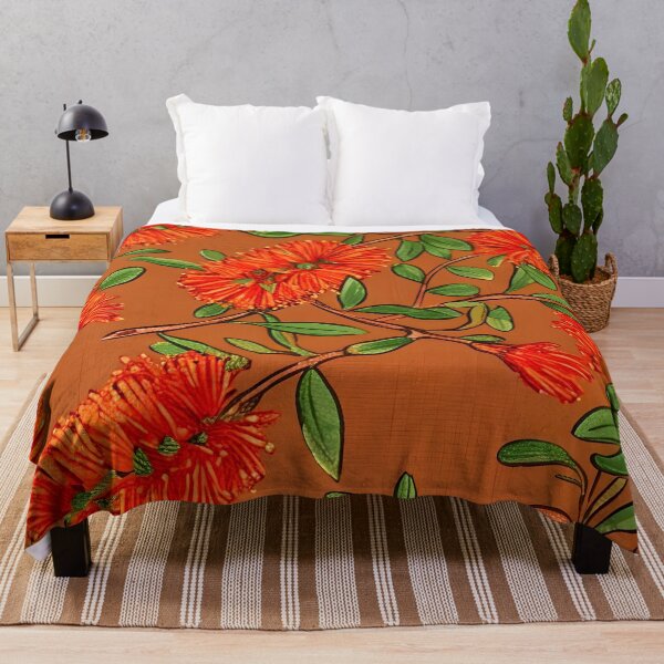 Item preview,  Fiery Orange Red Bottlebrush Terracotta Pattern designed and sold by Studio BC.