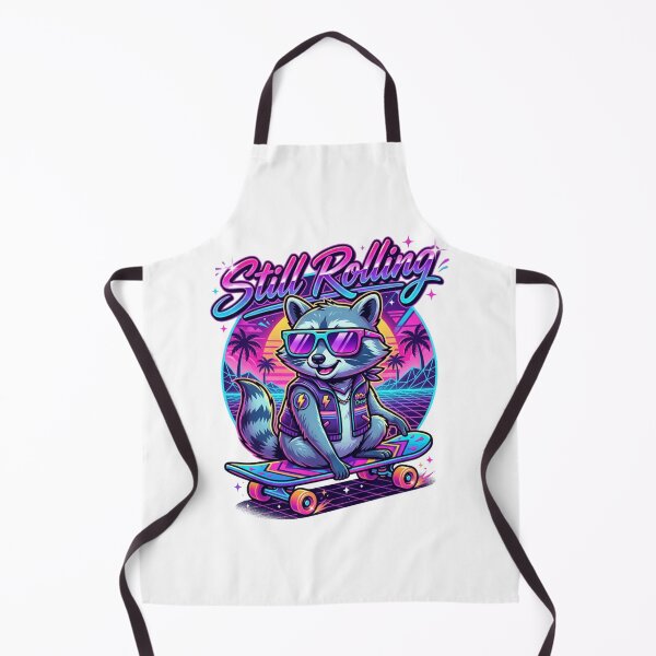 Item preview, Still Rolling Retro Synthwave Skater Raccoon designed and sold by Sanan Israyilli.