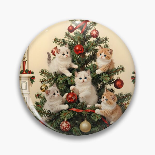 Item preview, Kittens Playing in Christmas Tree designed and sold by Sybille-Yates.