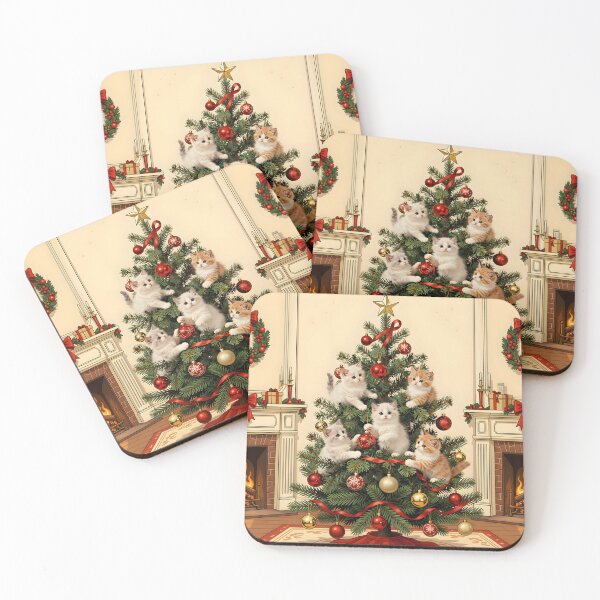 Item preview, Kittens Playing in Christmas Tree designed and sold by Sybille-Yates.