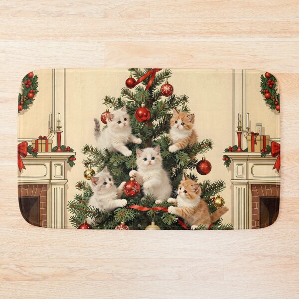 Item preview, Kittens Playing in Christmas Tree designed and sold by Sybille-Yates.
