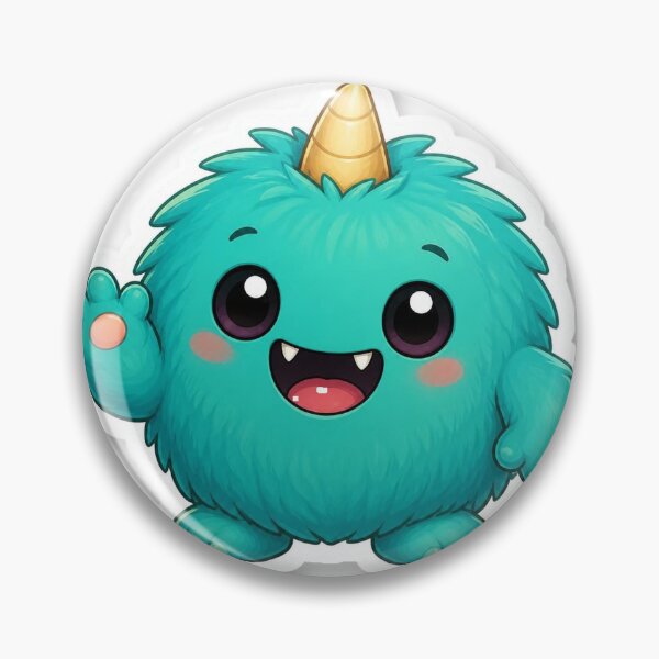 Item preview, Cute Kawaii Monster | Teal Friendly Little Monster Character designed and sold by LearnFunStore.