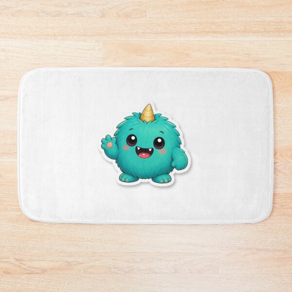 Item preview, Cute Kawaii Monster | Teal Friendly Little Monster Character designed and sold by LearnFunStore.