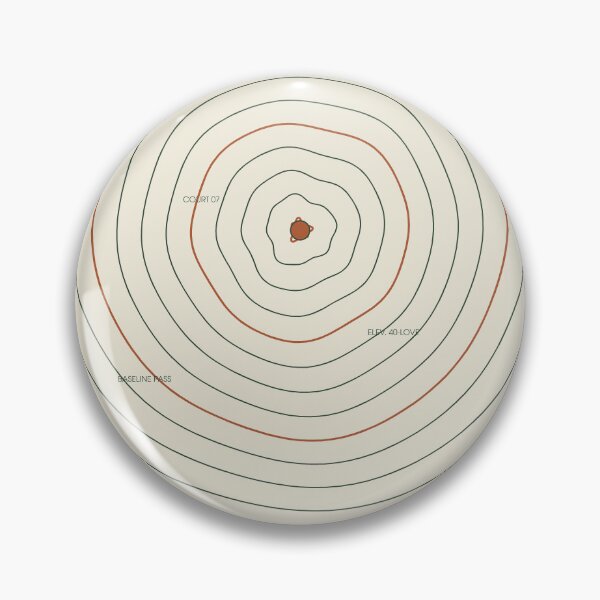 Item preview, Padel Trail Topographic Map Design designed and sold by CourtCultureHQ.