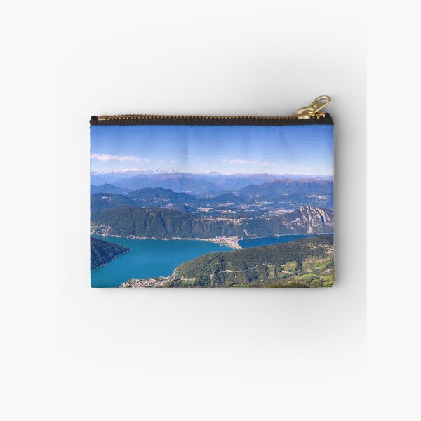Item preview, Panoramic View from Monte Genoroso, Ticino. A view to Monte San Giorgio, Riva San Vitale and lake Lago di Lugano color landscape photograph designed and sold by Jéanpaul  Ferro.