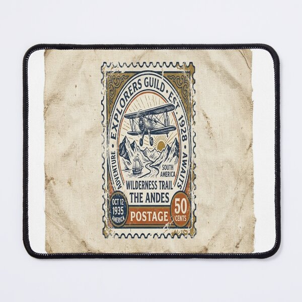 Item preview, Vintage Explorers Guild The Andes Wilderness Trail Stamp 1935 T-Shirt designed and sold by Sushikidsntoddlers.