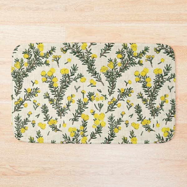 Item preview, Golden Wattle & Heath Foliage Dense Seamless Pattern designed and sold by Studio BC.
