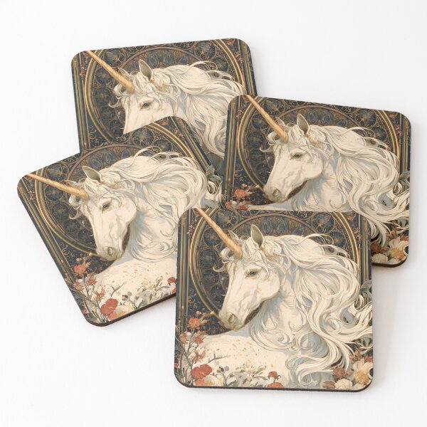 Item preview, Art nouveau unicorn designed and sold by MendaciousMina.