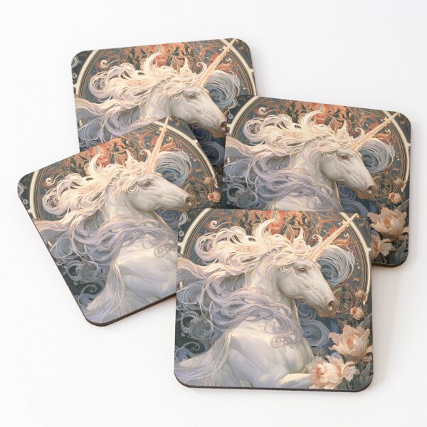 Item preview, Art nouveau unicorn designed and sold by MendaciousMina.