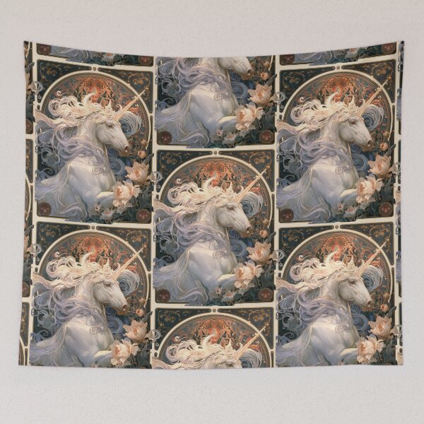 Item preview, Art nouveau unicorn designed and sold by MendaciousMina.