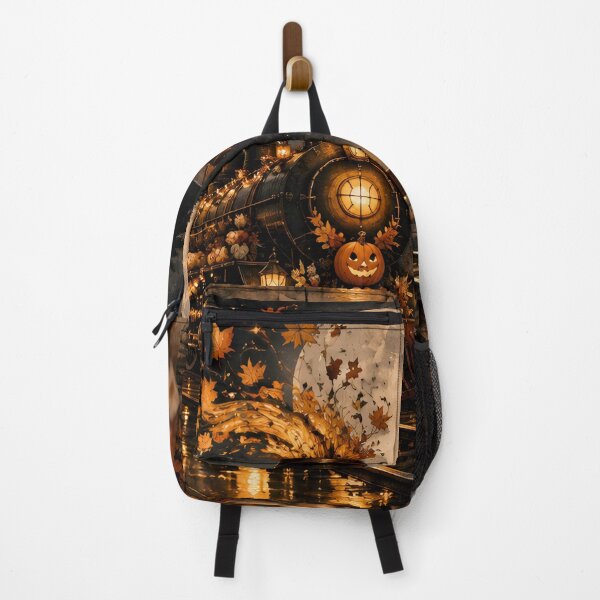Item preview, Halloween Steam Train at Forest Station designed and sold by sigmaartstudio.