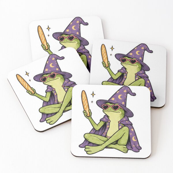 Item preview, Bread Wizard Frog – Magical Cottagecore Sticker designed and sold by HotMessPresss.