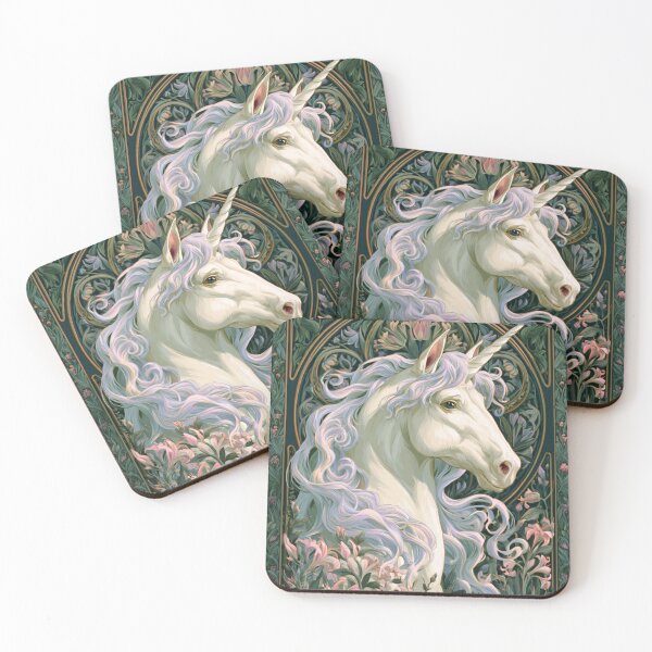 Item preview, Art nouveau unicorn designed and sold by MendaciousMina.