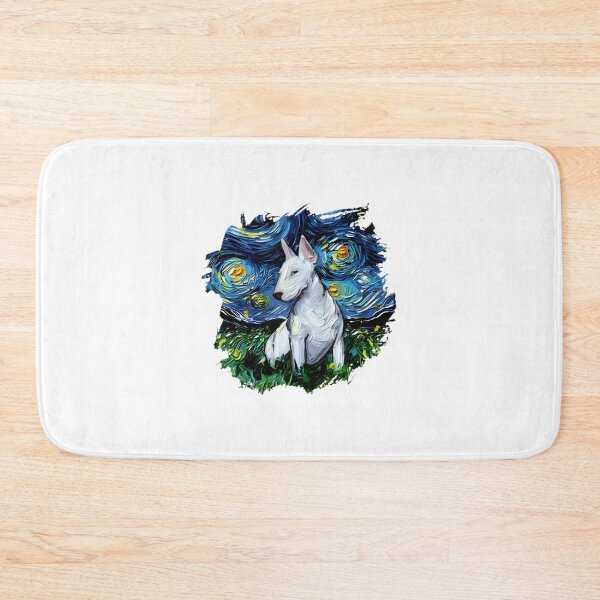 Item preview, Bull Terrier Silhouette at Night with Decorative Border Artwork designed and sold by Zoro3sword.