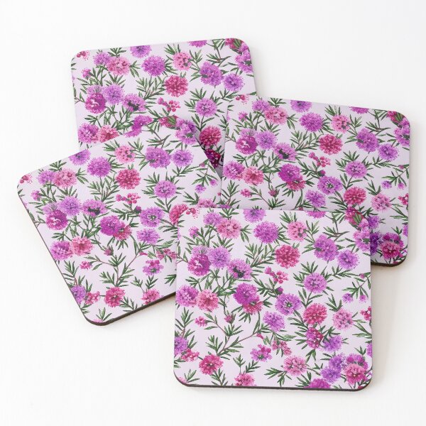 Item preview, Vivid Magenta & Violet Boronia Bush Wildflower Pattern designed and sold by Studio BC.