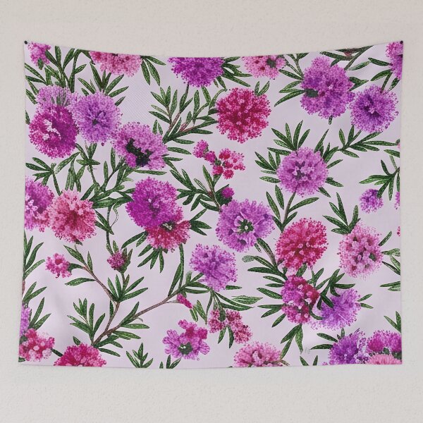 Item preview, Vivid Magenta & Violet Boronia Bush Wildflower Pattern designed and sold by Studio BC.