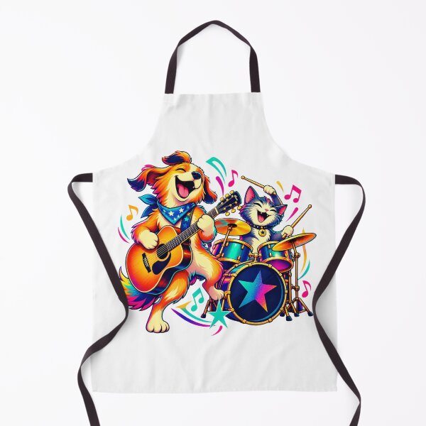 Item preview, Dog and Cat Rock Band Music Lovers Design designed and sold by RDproject.