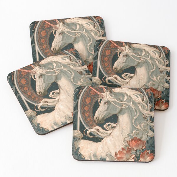 Item preview, Art nouveau unicorn designed and sold by MendaciousMina.