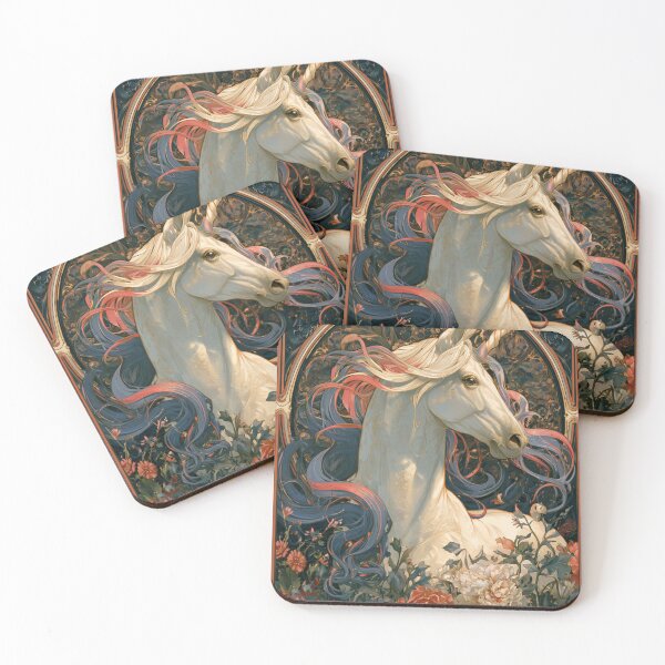 Item preview, Art nouveau unicorn designed and sold by MendaciousMina.