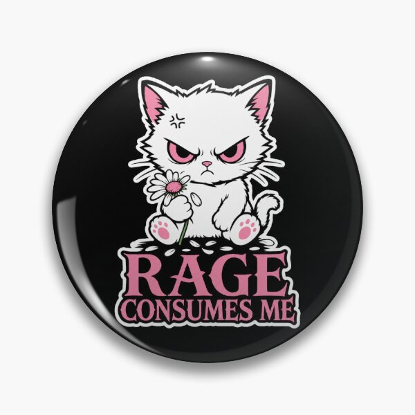 Item preview, Rage Consumes Me Funny Angry Kitten Flower Shirt designed and sold by digital.stickerperso.com.