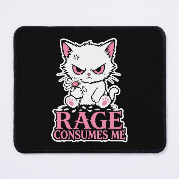 Item preview, Rage Consumes Me Funny Angry Kitten Flower Shirt designed and sold by digital.stickerperso.com.