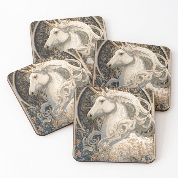Item preview, Art nouveau unicorn designed and sold by MendaciousMina.