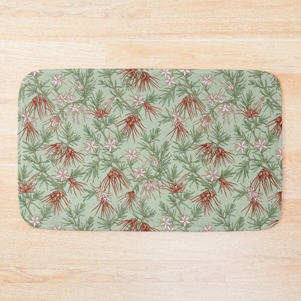 Item preview, Red Spider Flower Grevillea Sage Green Pattern designed and sold by Studio BC.