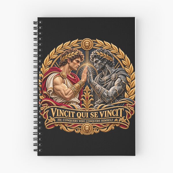 Item preview, Roman Stoic Embroidery – Vincit Qui Se Vincit Self Mastery Art designed and sold by Emoji Emblems.