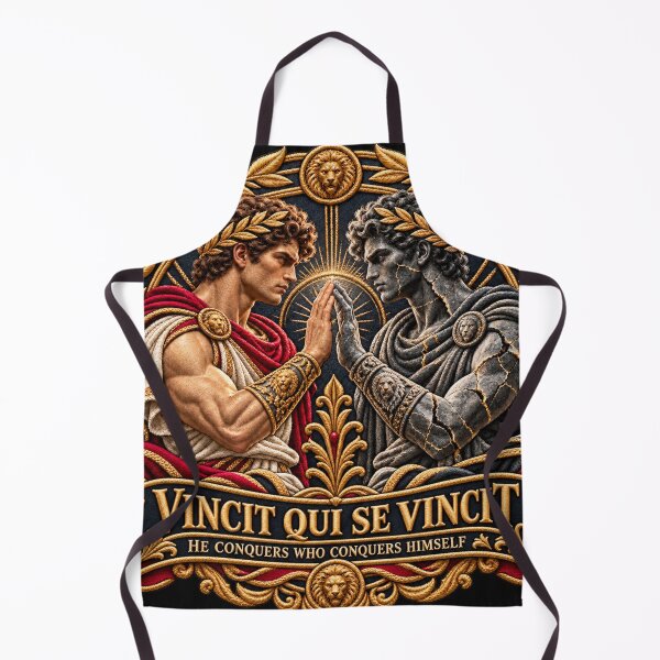 Item preview, Roman Stoic Embroidery – Vincit Qui Se Vincit Self Mastery Art designed and sold by Emoji Emblems.