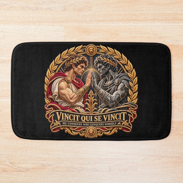 Item preview, Roman Stoic Embroidery – Vincit Qui Se Vincit Self Mastery Art designed and sold by Emoji Emblems.