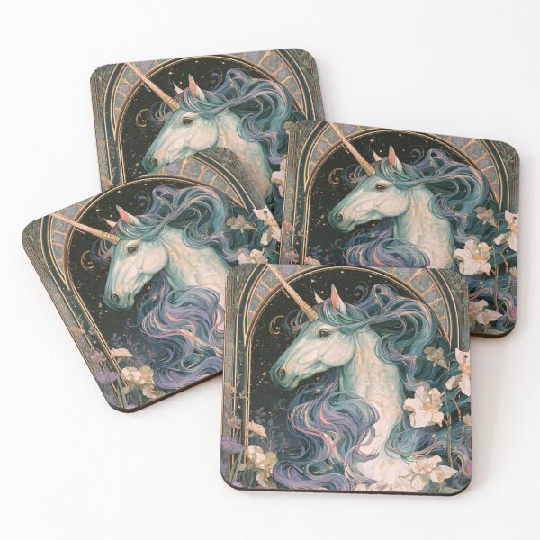 Item preview, Art nouveau unicorn designed and sold by MendaciousMina.